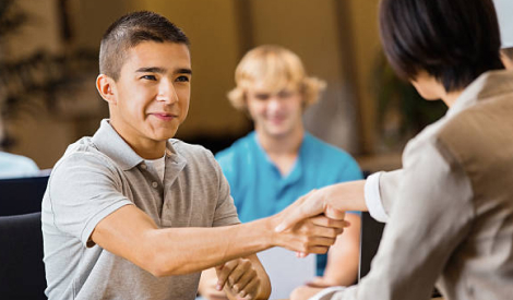 people shaking hands